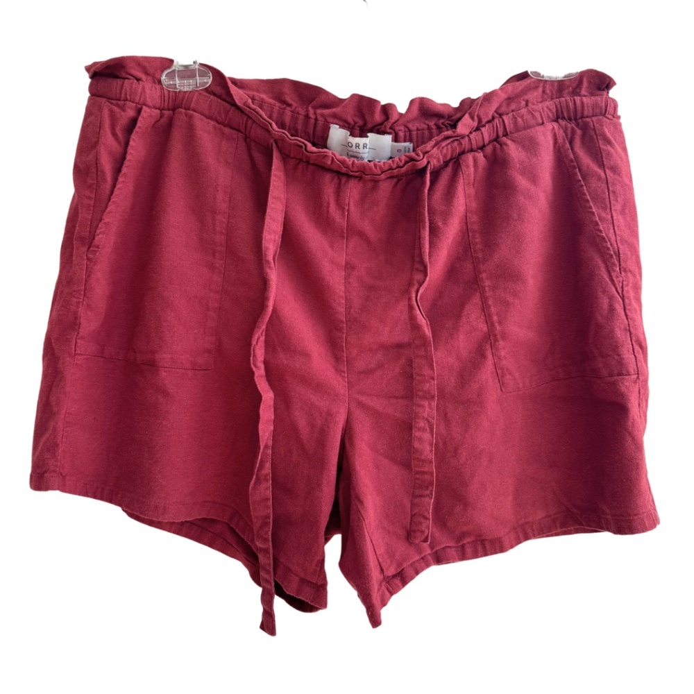 Torrid Women’s Burnt Orange Casual Drawstring Scrunch Shorts - Size 0